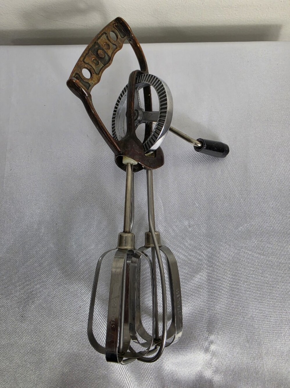 Vintage Stainless Steel Hand Mixer Egg Utensil Tool